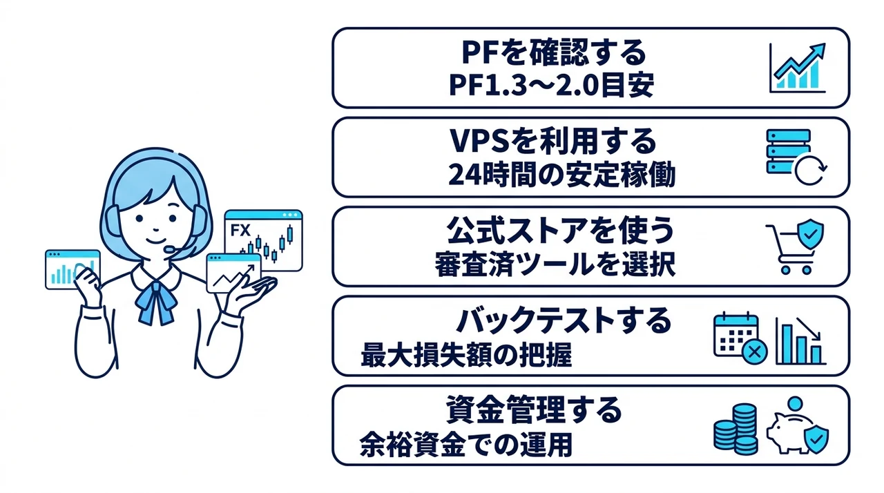 優秀なEAを選ぶ5つのポイント