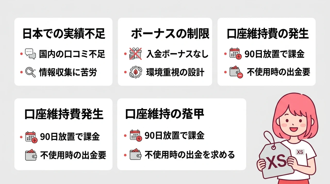 XSを利用する3つのデメリット